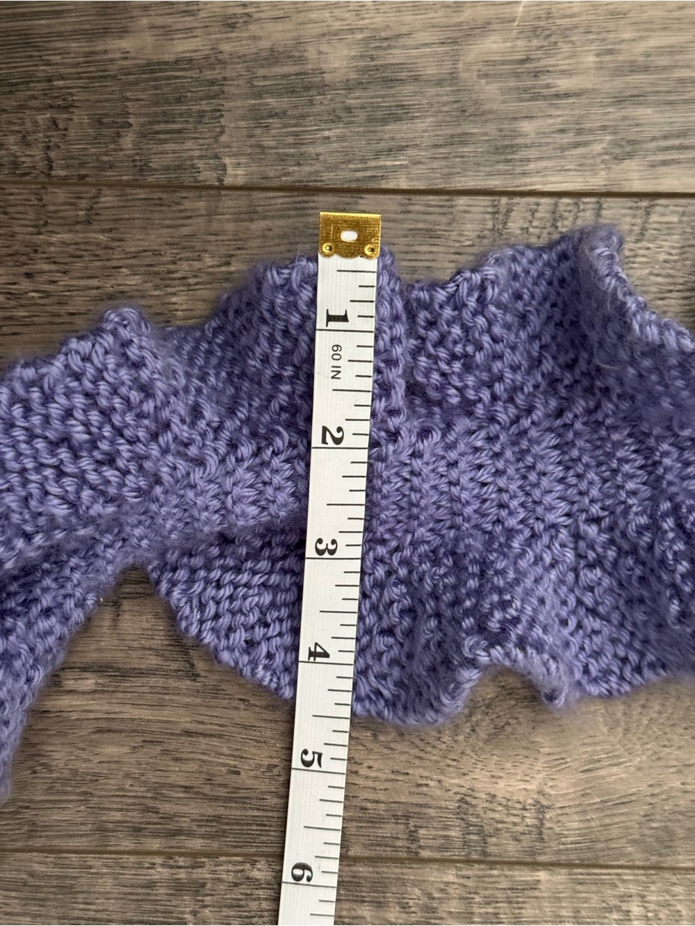 Hand-Knit Lavender Mohair Scarf